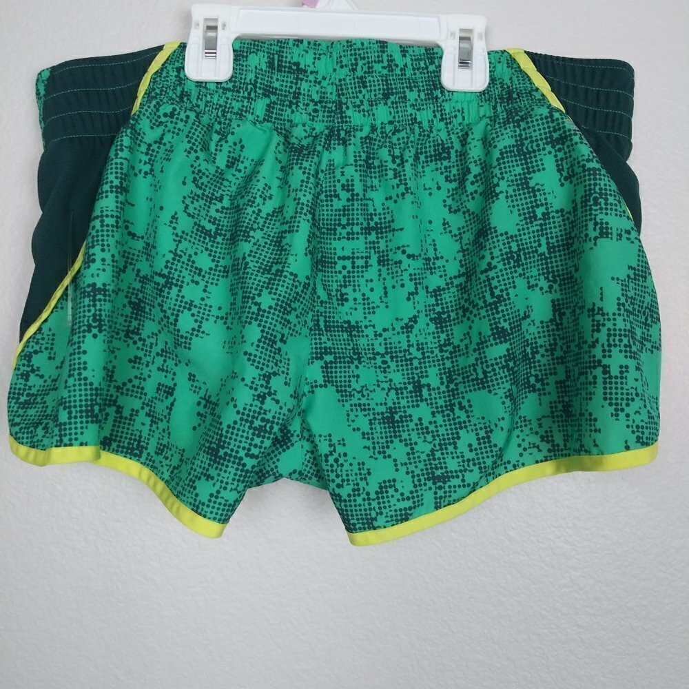 NIKE DRI-FIT Running Shorts Women's size L Green Printed - Picture 3 of 9